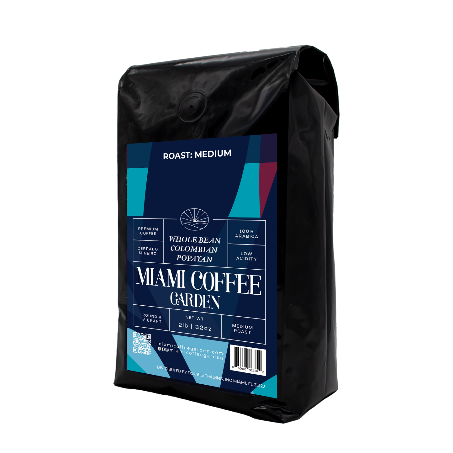 Colombian Popayan, Miami Coffee Garden, Medium Roast, Whole Coffee Beans