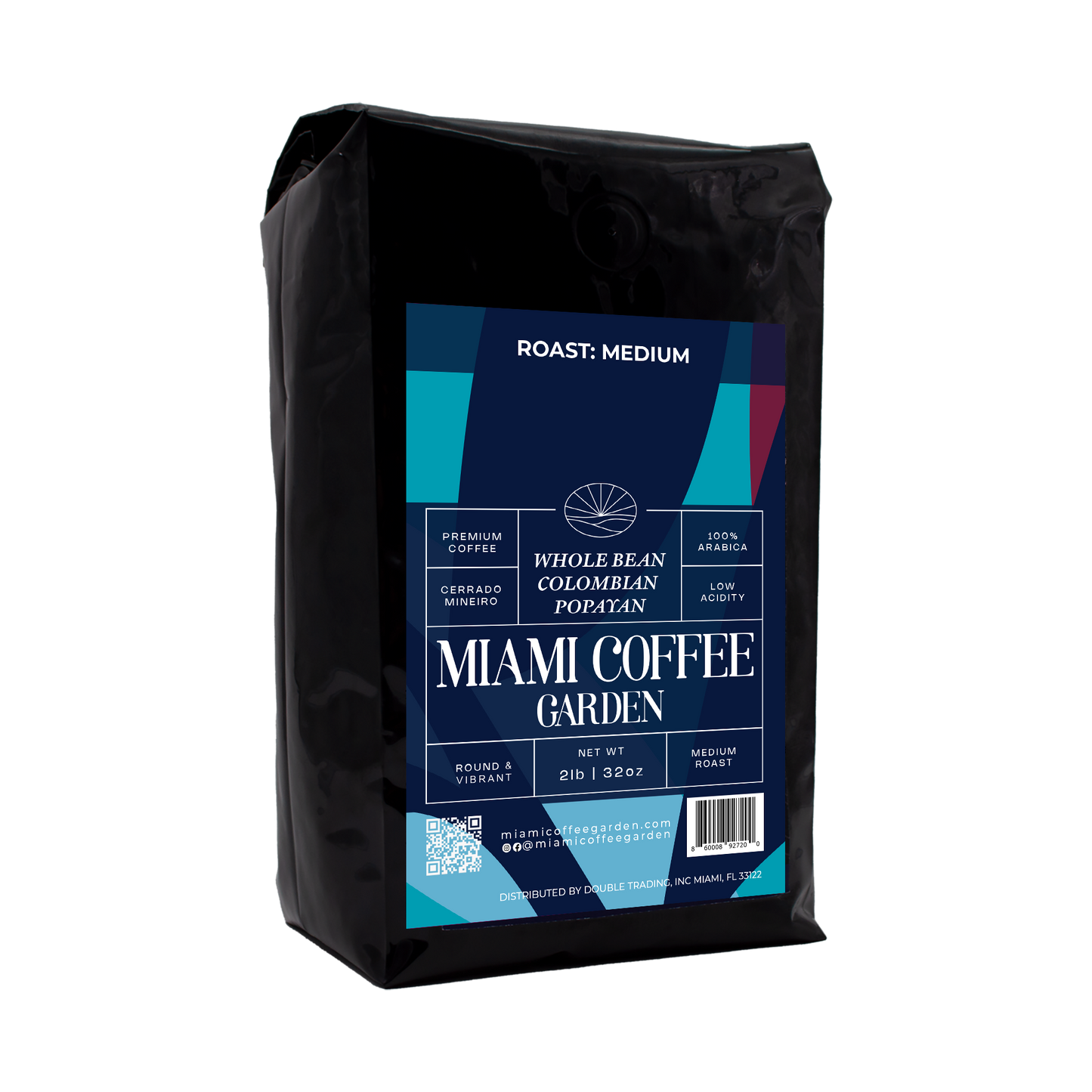 Colombian Popayan, Miami Coffee Garden, Medium Roast, Whole Coffee Beans