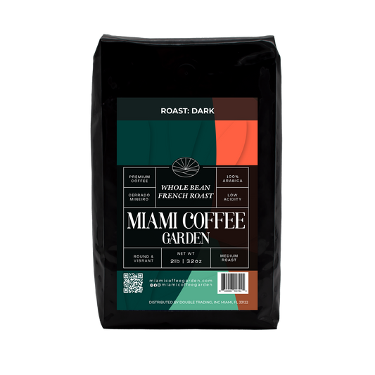 French Dark Roast, Miami Coffee Garden, Whole Coffee Beans, Fresh Roasted