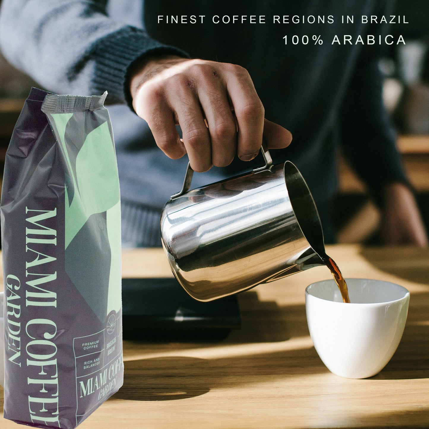 MCG Breeze Brew Premium Coffee, Roasted Whole Beans 2 lb bag 100% Arabica