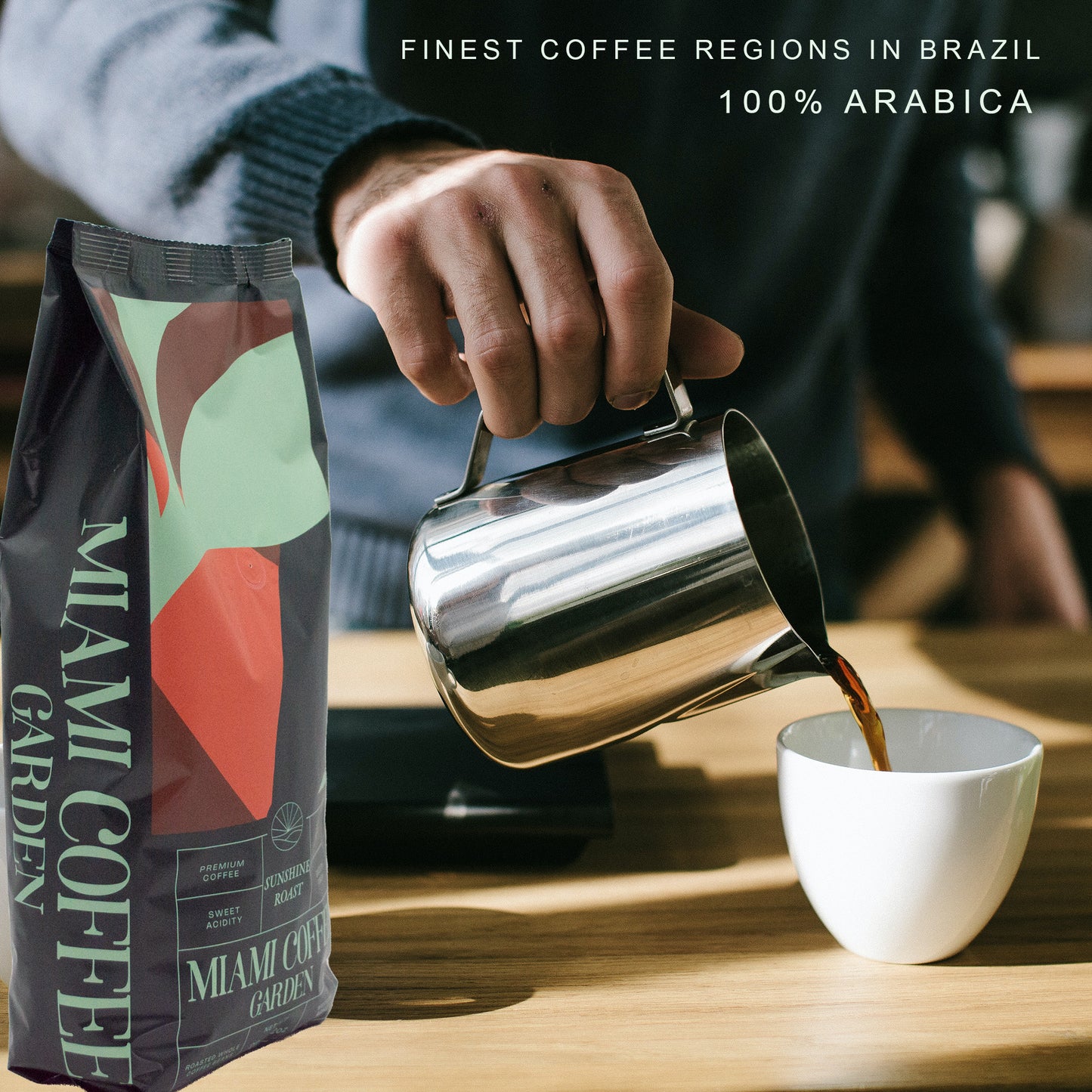 MCG Sunshine Roast Premium Coffee, Roasted Whole Beans 2 lb bag 100% Arabica