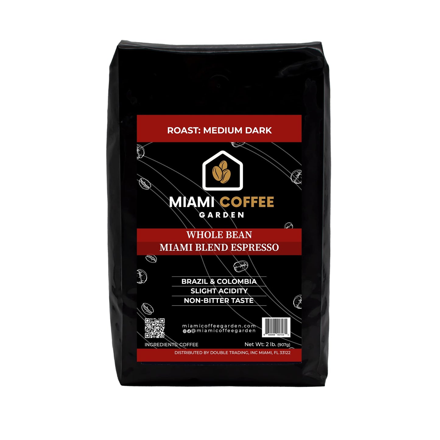 Miami Blend Espresso, Miami Coffee Garden, Medium Dark Roast, Whole Coffee