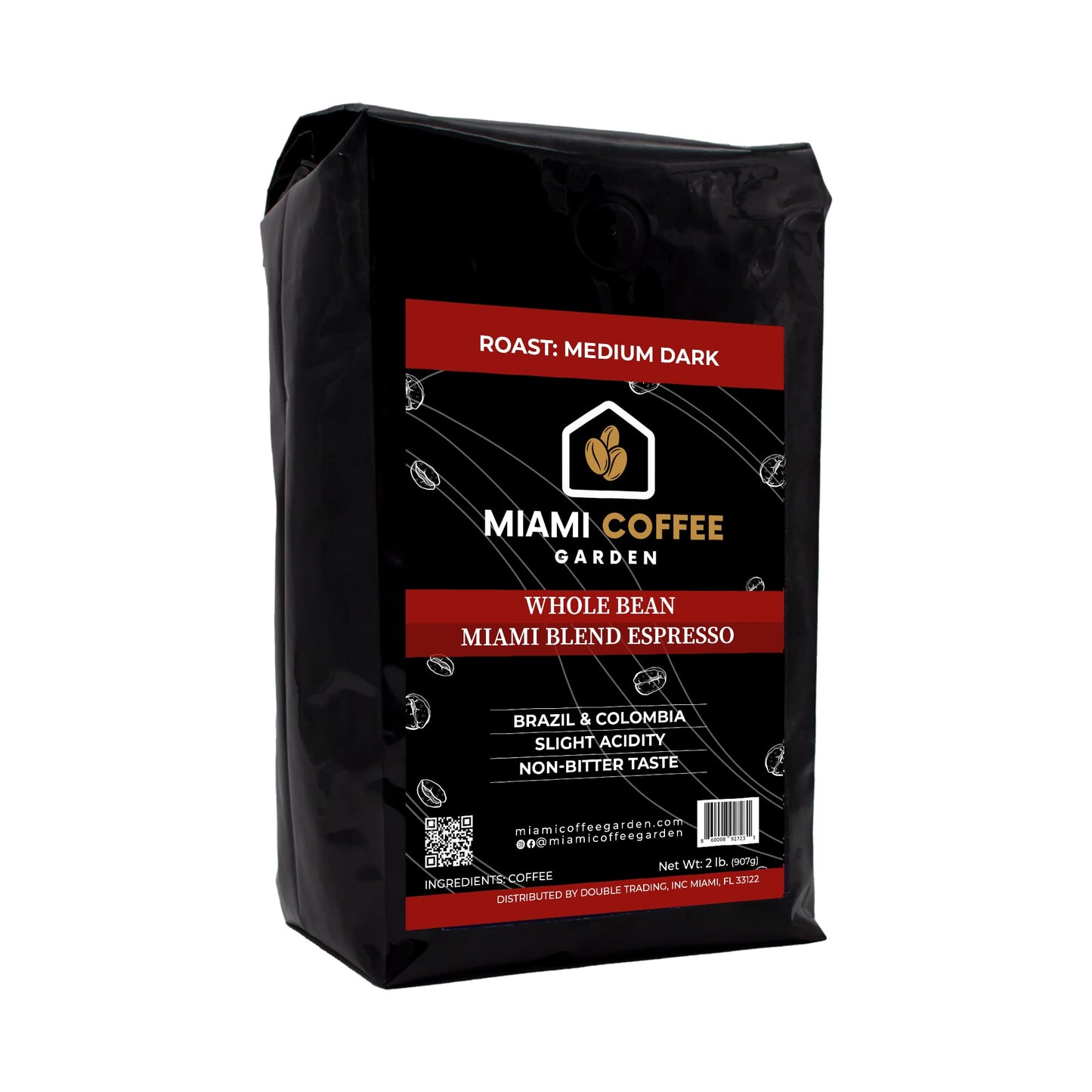 Miami Blend Espresso, Miami Coffee Garden, Medium Dark Roast, Whole Coffee