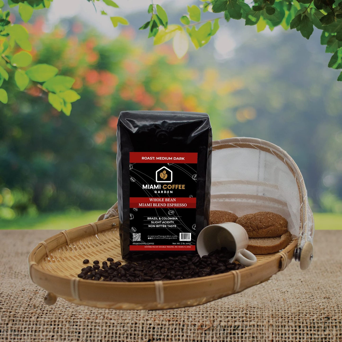 Miami Blend Espresso, Miami Coffee Garden, Medium Dark Roast, Whole Coffee