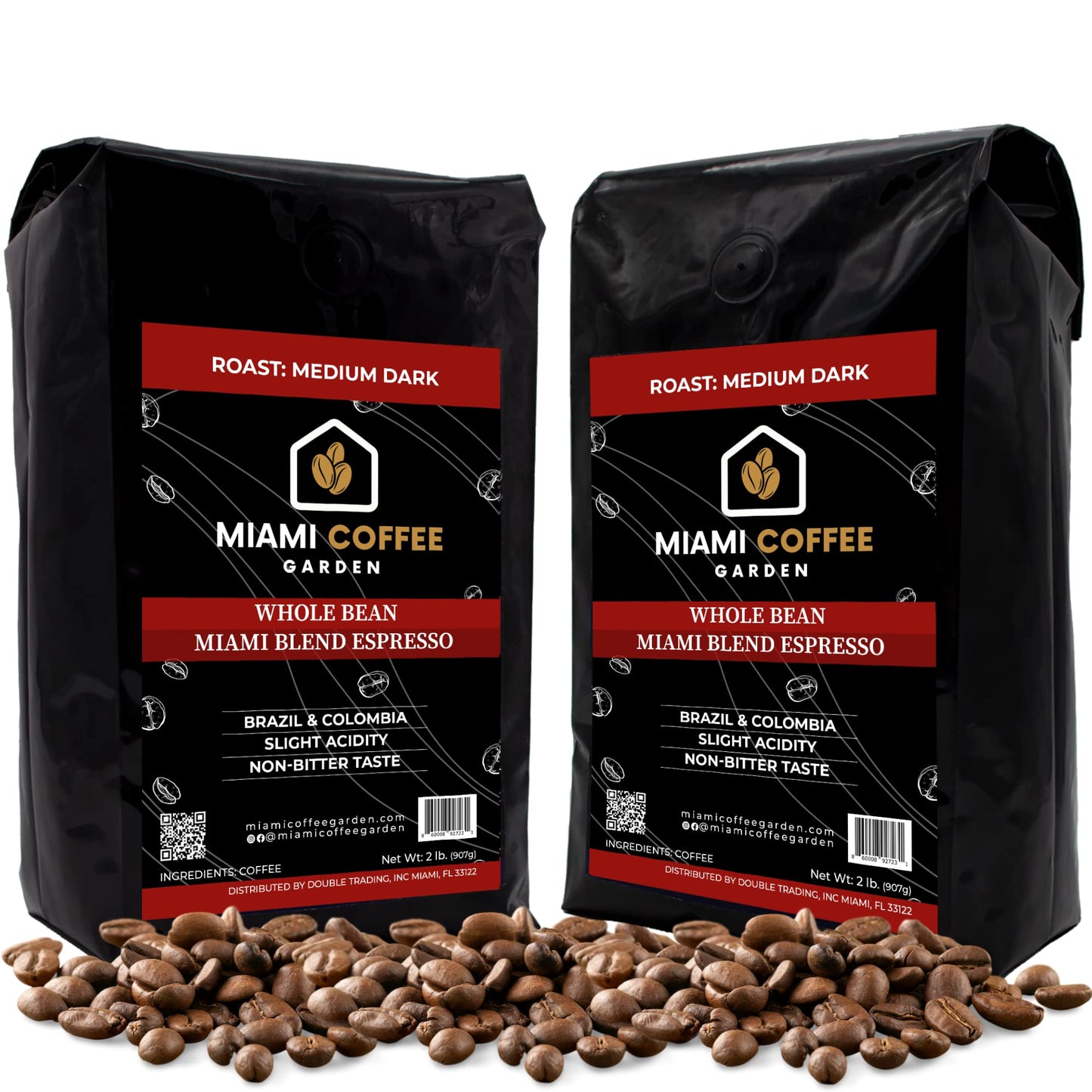 Miami Blend Espresso, Miami Coffee Garden, Medium Dark Roast, Whole Coffee