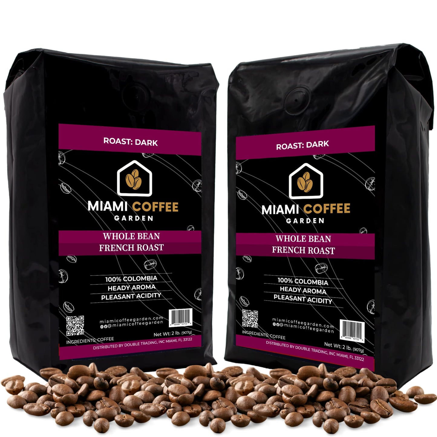 French Dark Roast, Miami Coffee Garden, Whole Coffee Beans, Fresh Roasted