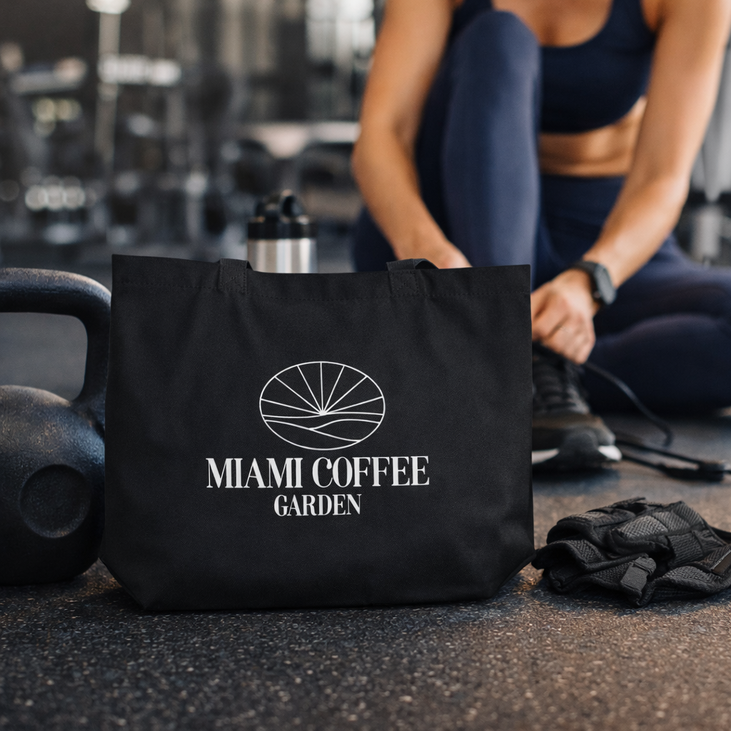 Miami Coffee Garden | MCG Lifestyle Large Organic Tote Bag, Coffee Culture Accessory for Active Lifestyles