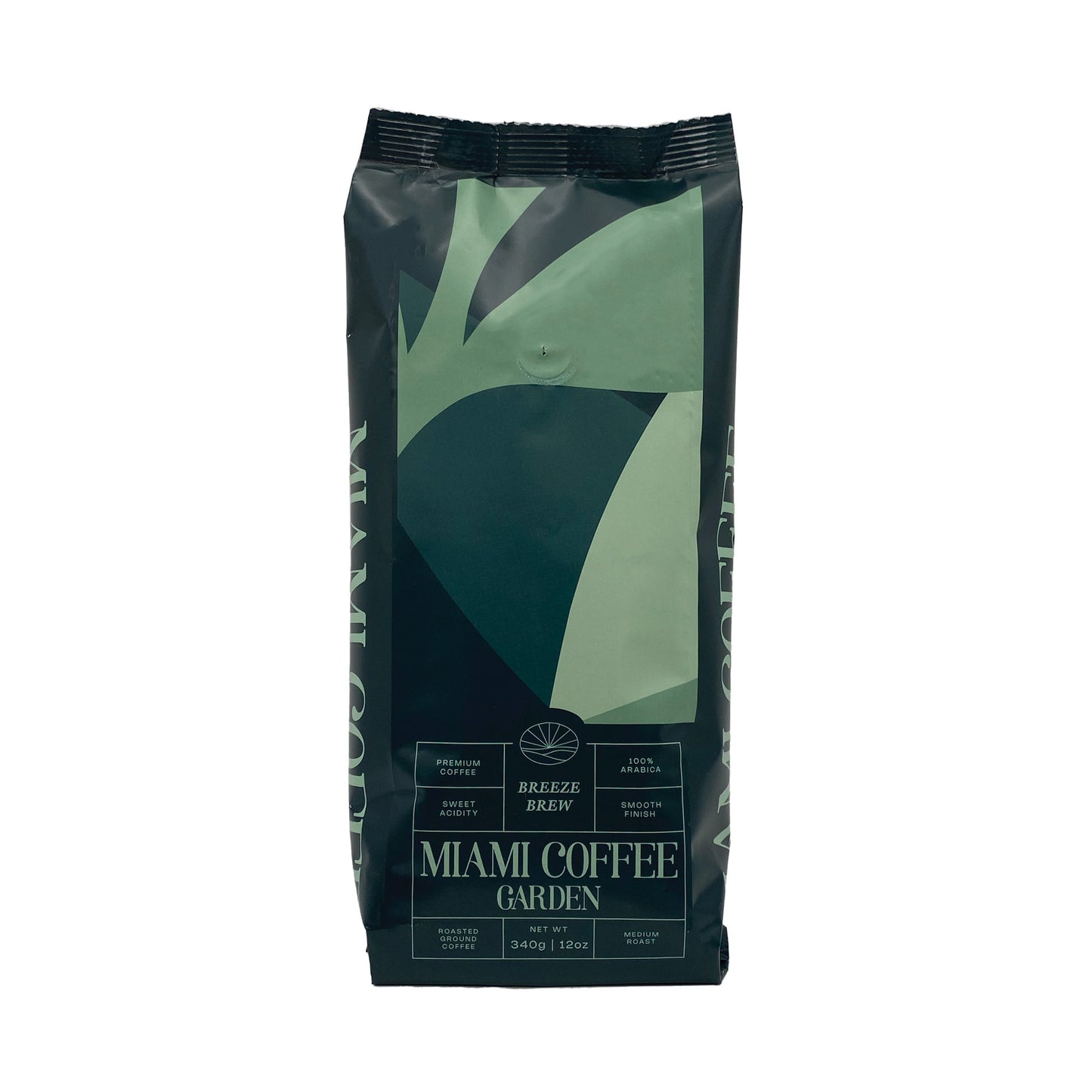 Miami Coffee Garden Breeze Brew, Brazilian Premium Ground Coffee, Medium Roast, 12oz
