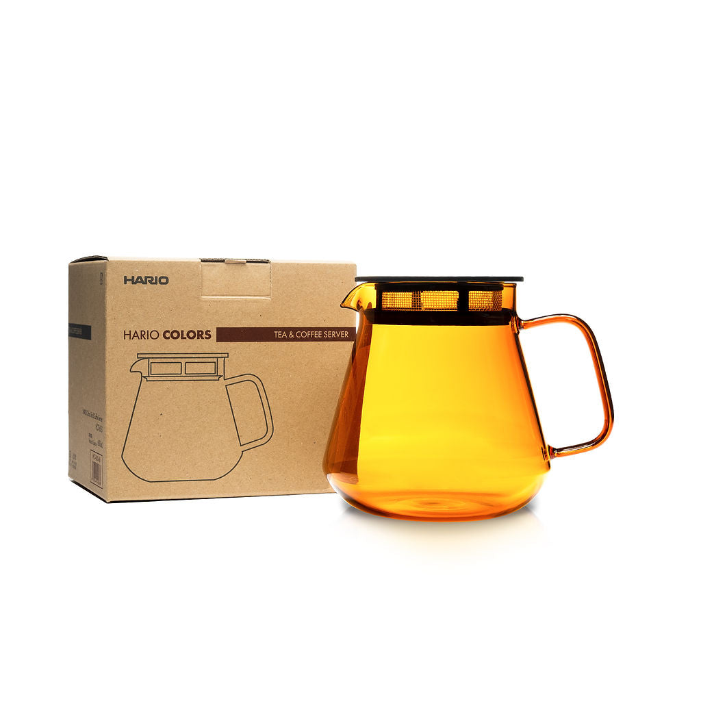 Hario Glass Coffee and Tea Server - Amber (600ml)