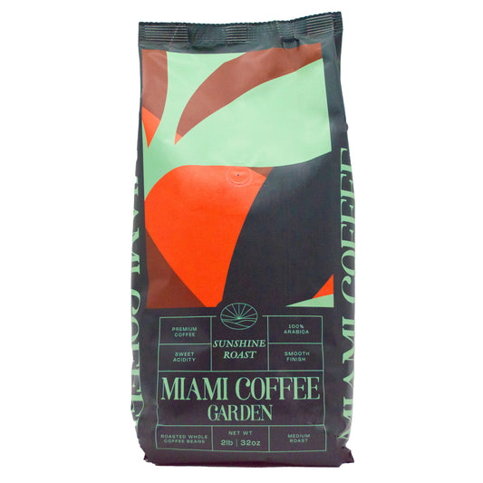 Miami Coffee Garden Performance Serie, Sunshine Roast, Ground Coffee, Medium Roast, 2 lbs