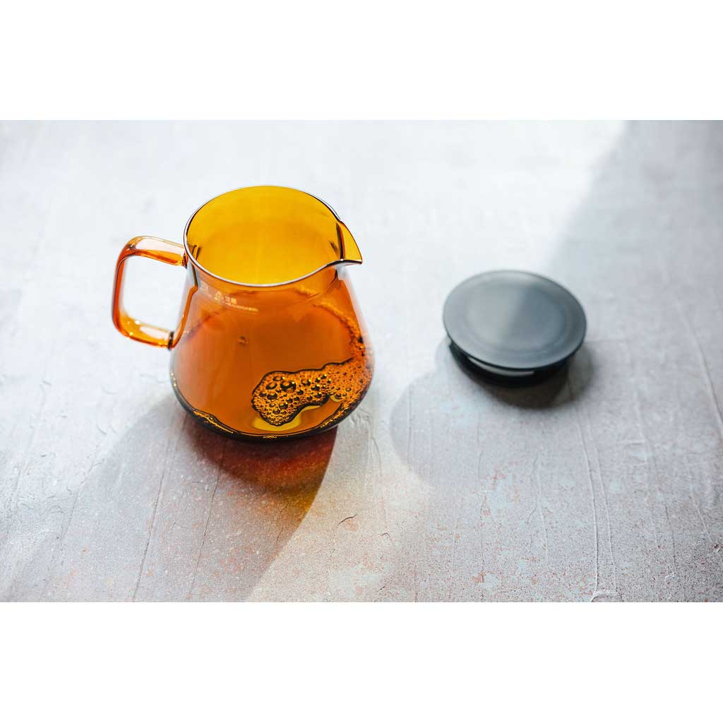 Hario Glass Coffee and Tea Server - Amber (600ml)