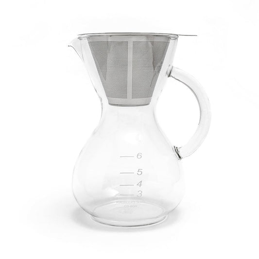 Yama Glass Coffee Drip Pot w/ Glass Handle & Filter Cone - 30oz